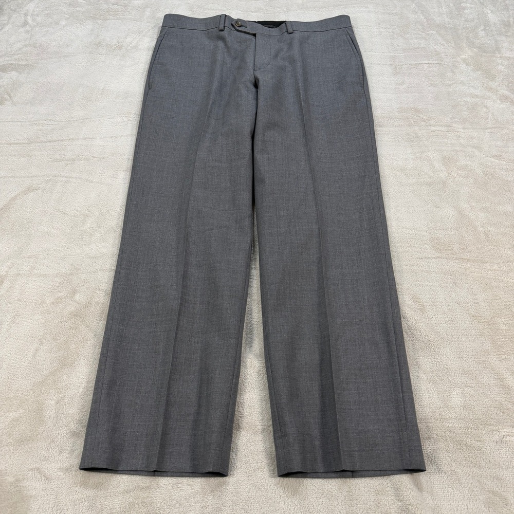 Lauren Ralph Lauren Mens 34x30 Grey Wool Total Comfort Dress Pants Casual Preppy